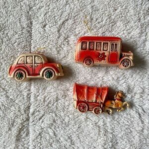 RARE 60’s Plastic Blow Mold Santa Claus Ornament Japan Lot Bundle